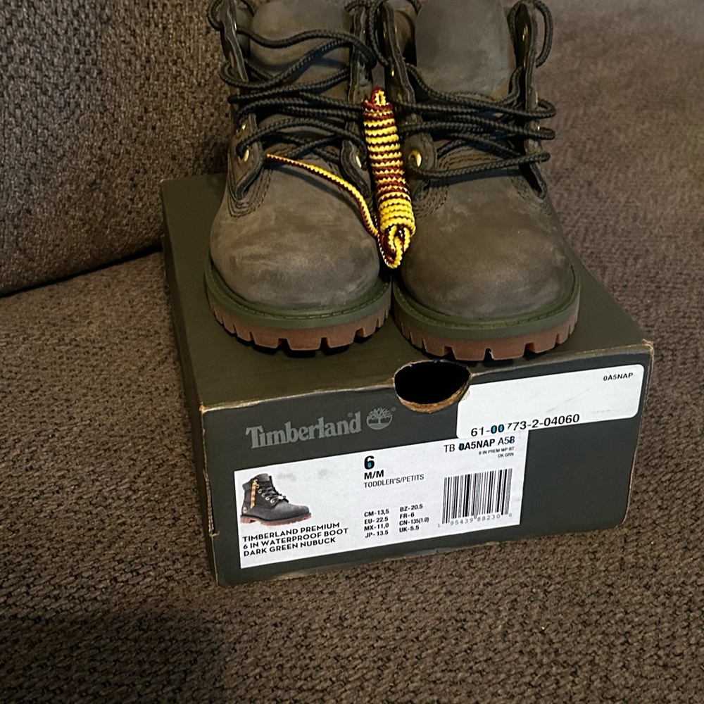 Timberland Dark Green Nubuck Boots